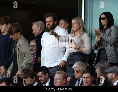 London, Großbritannien. 29. September 2018. Golfspieler Andrew "Rindfleisch" Johnston in der englischen Premier League Spiel zwischen Arsenal und Watford im Emirates Stadium, London, am 29. September 2018. ** Dieses Bild ist für die redaktionelle Nutzung nur ** Stockfoto