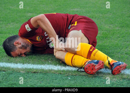 Rom, Italien. 01 Okt, 2018. Fußball-Liga Serie A Rom vs Lazio-Rome 29-09-2018 im Bild Alessandro Florenzi Foto Fotograf01 Gutschrift: Unabhängige Fotoagentur/Alamy leben Nachrichten Stockfoto