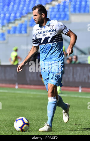 Rom, Italien. 01 Okt, 2018. Fußball-Liga Serie A Rom vs Lazio-Rome 29-09-2018 im Bild Senad Lulic Foto Fotograf01 Gutschrift: Unabhängige Fotoagentur/Alamy leben Nachrichten Stockfoto