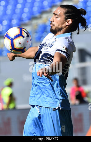 Rom, Italien. 01 Okt, 2018. Fußball-Liga Serie A Rom vs Lazio-Rome 29-09-2018 im Bild Martin Caceres Foto Fotograf01 Gutschrift: Unabhängige Fotoagentur/Alamy leben Nachrichten Stockfoto
