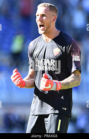 Rom, Italien. 01 Okt, 2018. Fußball-Liga Serie A Rom vs Lazio-Rome 29-09-2018 im Bild Robin Olsen Foto Fotograf01 Gutschrift: Unabhängige Fotoagentur/Alamy leben Nachrichten Stockfoto