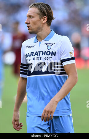Rom, Italien. 01 Okt, 2018. Fußball-Liga Serie A Rom vs Lazio-Rome 29-09-2018 im Bild Lucas Lleiva Foto Fotograf01 Gutschrift: Unabhängige Fotoagentur/Alamy leben Nachrichten Stockfoto