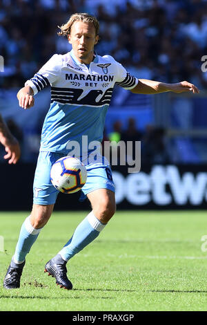 Rom, Italien. 01 Okt, 2018. Fußball-Liga Serie A Rom vs Lazio-Rome 29-09-2018 im Bild Lucas Lleiva Foto Fotograf01 Gutschrift: Unabhängige Fotoagentur/Alamy leben Nachrichten Stockfoto