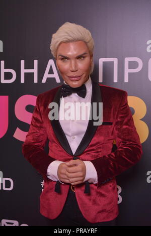 Russische Föderation. 30. September 2018. Rodrigo Alves zu Gast bei der alljährlichen Verleihung des "Real Award 2018" der russischen Welt Musiksender MusicBox. CROCUS Concert Hall, Moskau, Russland, 30. September 2018. Quelle: Pavel Kashaev/Alamy leben Nachrichten Stockfoto