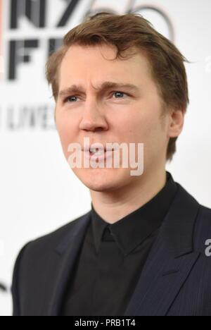 New York, NY, USA. 30 Sep, 2018. Paul Dano in der Ankunftshalle für 56th New York Film Festival wildfire Screening, Lincoln Center, New York, NY 30. September 2018. Credit: Everett Collection Inc/Alamy leben Nachrichten Stockfoto