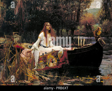 John William Waterhouse, die Lady von Shalott 1888 Öl auf Leinwand, Tate Britain, London, England. Stockfoto