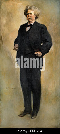 John White Alexander, Porträt von Samuel L. Clemens, Mark Twain, 1912-1913 Öl auf Leinwand, die National Portrait Gallery, Washington, D.C., USA. Stockfoto