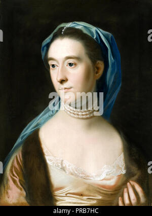 John Singleton Copley, Porträt von Frau Joseph Henshaw 1768-1772 Pastell auf Papier, das Museum der feinen künste, Houston, TX, USA. Stockfoto