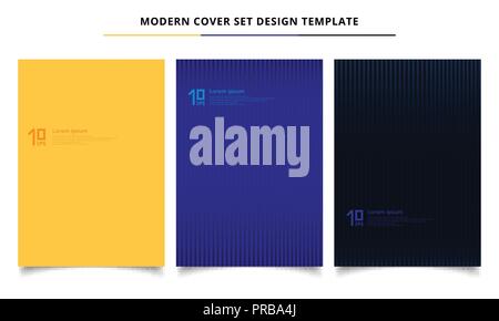 Abstrakte Linien Muster minimal umfasst Design vorlage. Kreative Hintergrund gelb, blau, schwarz Farben. Vector Illustration Stock Vektor