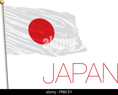 Japan Flagge, Vektor, Abbildung Stock Vektor