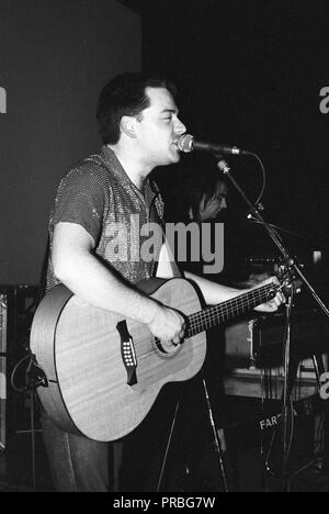 Martin Phillipps and the Chils im Bowen West Theatre, Bedford, 3. März 1990. Stockfoto