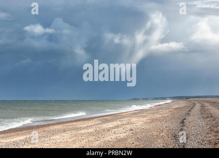 Landschaft Blick auf die North Norfolk Küstenlinie um Cley, Weybourne und Sheringham. Stockfoto