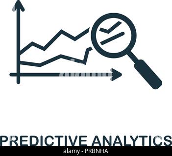 Predictive Analytics Symbol. Einfaches Design aus Industrie 4.0 Sammlung. UX und UI. Pixel Perfect premium Predictive Analytics Symbol. Für web Desig Stock Vektor