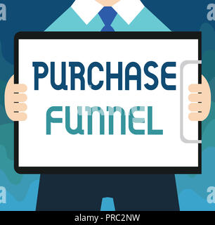 Handschrift text Purchase Funnel. Begriff Sinne Verbraucher Modell veranschaulicht, Kundenerfahrung. Stockfoto