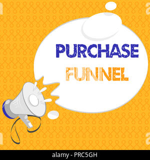 Handschrift text Purchase Funnel. Begriff Sinne Verbraucher Modell veranschaulicht, Kundenerfahrung. Stockfoto