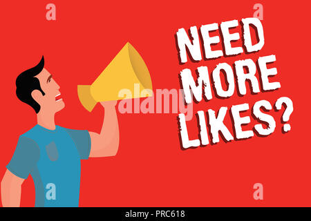 Handschrift text brauchen mehr Mag. Konzept Sinn fragt, ob er eine zusätzliche Reaktion auf seinem Posten. Stockfoto