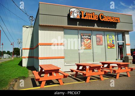 Restaurant Little Caesars Pizza Parlour Exterieur, ein Ketten-Restaurant in Charlottetown, Prince Edward Island, Kanada Stockfoto