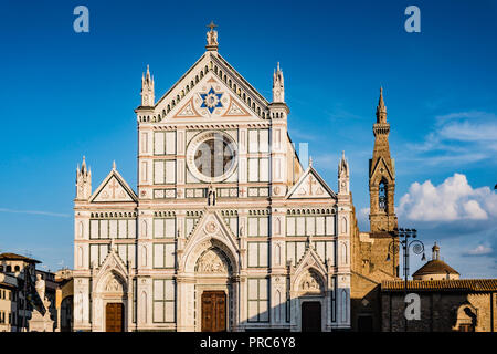 Die Basilika di Santa Croce in Florenz, Toskana Stockfoto