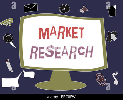 Schreiben Hinweis angezeigt. Business foto Präsentation Der acttion zur Sammlung von Informationen über die Verbraucher. Stockfoto