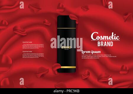 Kosmetische Werbebanner Produkt Verpackung Vector Template Design Stock Vektor