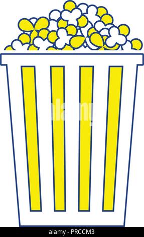 Kino Popcorn Symbol. Thin Line Design. Vector Illustration. Stock Vektor