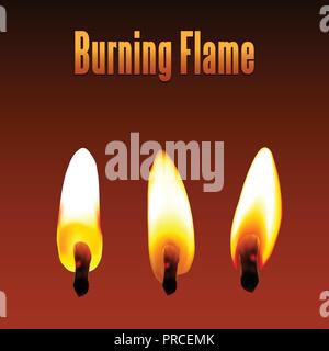 Brennende Flamme illustration Vektor Stock Vektor