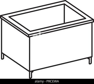 Holzkiste isolierte Symbol Stock Vektor