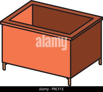 Holzkiste isolierte Symbol Stock Vektor
