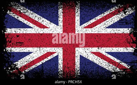 Großbritannien Grunge Flagge. vector Hintergrund Abbildung Stock Vektor