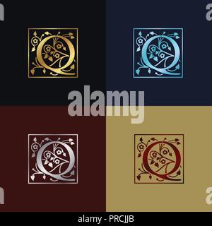 Buchstabe Q dekorative Logo Stock Vektor