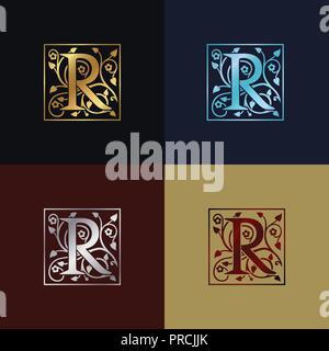 Buchstabe R dekorative Logo Stock Vektor