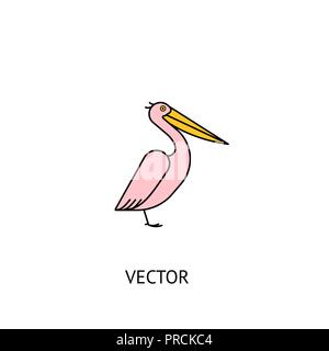 Pelikan Vogel Symbol Stock Vektor