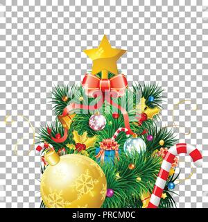 Weihnachtsbaum mit Spielzeug Stock Vektor