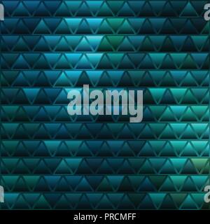 Abstract vector Glasfenster Dreieck Mosaik Hintergrund - Dunkelblau und Teal Stock Vektor
