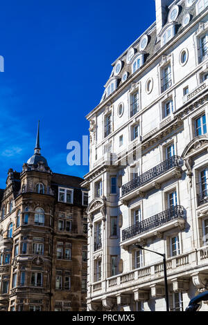 Fassaden der alten Häuser in Hannover Square, London, UK Stockfoto