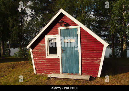 Küche Hütte auf einem Campingplatz in Gargnäs in Schweden. Stockfoto