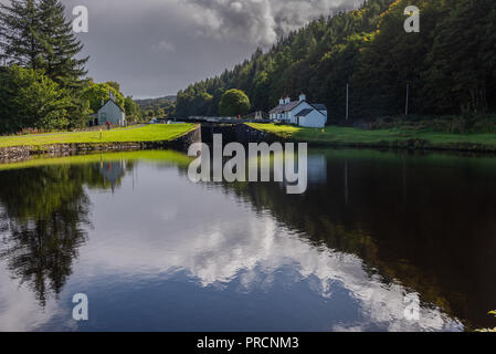 Der crinan Canal an Dunardry in Argyll und Bute Schottland Stockfoto