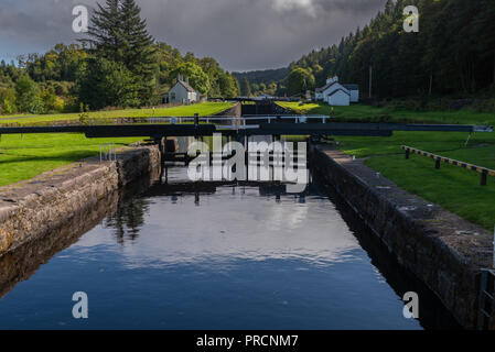 Der crinan Canal an Dunardry in Argyll und Bute Schottland Stockfoto