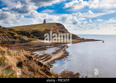 Mit Blick auf die dramatische Küstenlinie bei Kimmeridge Bay Dorset England UK Europa Stockfoto