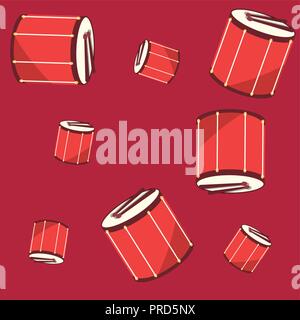 Schlagzeug Musikinstrument Hintergrund design Vector Illustration Stock Vektor