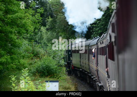 Die Severn Valley Railway - Dampfzug in Großbritannien Stockfoto