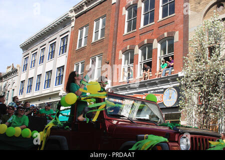 St. Patrick's Day Parade in Roanoke, Virginia, USA Stockfoto