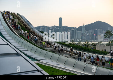 China High Speed Rail Gebäude Exterieur in West Kowloon, Hong Kong Stockfoto