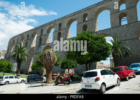 Aquädukt von Kavala (Kamares), Ostmakedonien und Thrakien, Griechenland, Europa Stockfoto