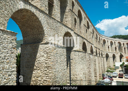 Aquädukt von Kavala (Kamares), Ostmakedonien und Thrakien, Griechenland, Europa Stockfoto