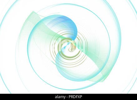 Abstrakte Fraktalbild auf dem weißen Hintergrund Stockfoto