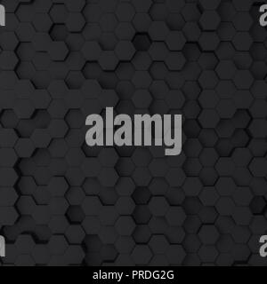 Abstrakte futuristische Technologische sechseckige Hintergrund. 3D-Rendering Stockfoto