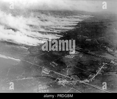 Schlacht von Verdun 1916. Französisch gas Angriff. Stockfoto