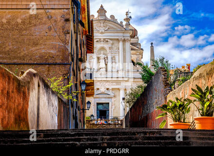 Barocke Kirche Italiens weißen Fassade Nostra Signora delle Lettere Kirche Santa Margherita Ligure Genua Italien Stockfoto