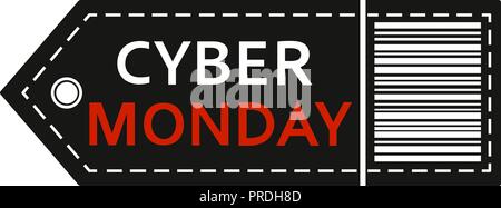 Cyber Monday im Verkauf. Beschriftung design Vorlage. Cyber Monday Banner. Isolierte Vector Illustration auf weißem Hintergrund. Stock Vektor